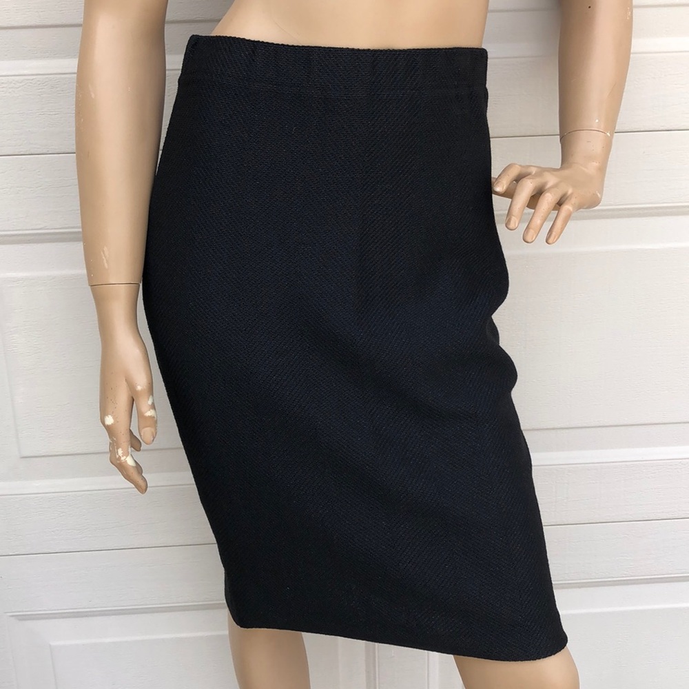 ST JOHN BLACK STRETCH KNIT PENCIL SKIRT SIZE 4